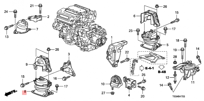 3.5 L V6のエンジン マウント ゴム製車の部2008 2009年のホンダ・アコード/ホンダ・アコードクーペ伝達台紙