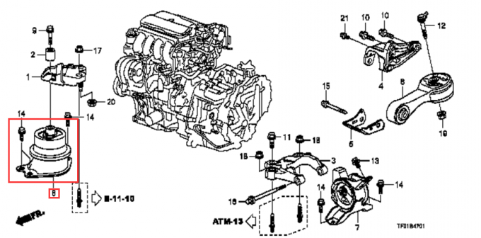 50822-TF0-J02側面のエンジン マウント ゴム製車の部品ホンダ・シティは1.5 L 50822-TG0-J02 2008-2012に合いました