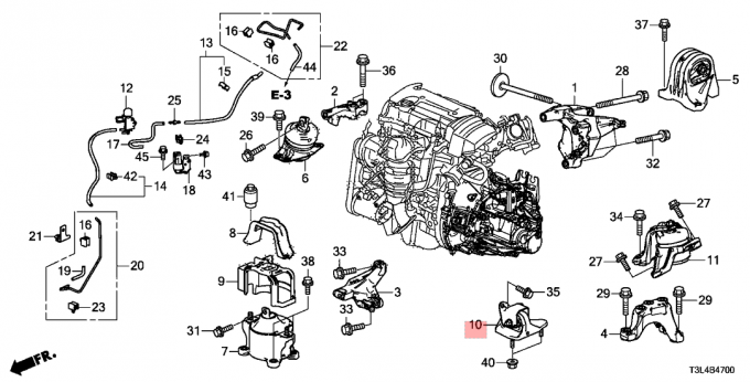 ギヤ ボックスのゴム製エンジン マウントのMTgの摩擦アッセンブリTRANSホンダ・アコード/ホンダ・アコードクーペ2013-2015 2.4 L 50850-T2F-A11